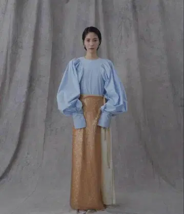 yae 스팽글 랩 스커트 랩스커트 스팽글