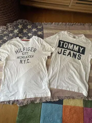 구제 의류 타미힐피거 TOMMY HILFIGER 티셔츠 2장 세트