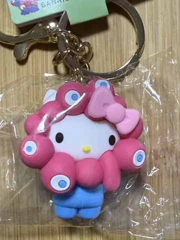 만박 산리오 밉밉 나리키리 입체 마스코트 컬러 키링 키티