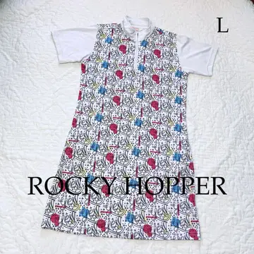 [ ROCKY HOPPER ] 로키 호퍼 컬러풀 스트레치 반팔 원피스 L