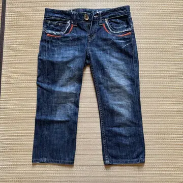 데님 숏 팬츠 S 사이즈 다크 블루