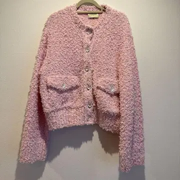 UNITED ARROWS 핑크 니트 자켓