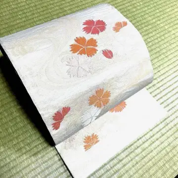 순수 실크 여름 후쿠로 오비 [ 수면 꽃들 ]