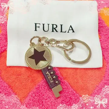 FURLA 훌라 열쇠 키 모티브 가죽 키링 백참