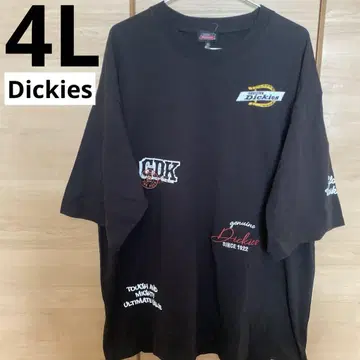 디키즈 티셔츠 자수 4L 블랙 dickies 남성용 오버 사이즈