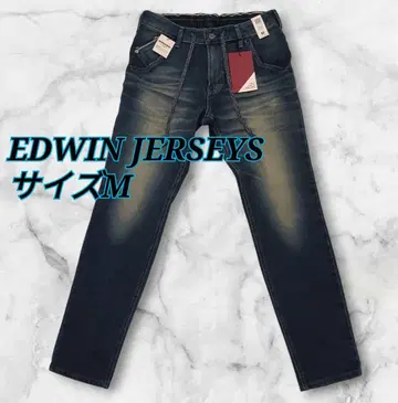 미사용 EDWIN JERSEYS 스트레치 데님 빈티지 가공 사이즈 M