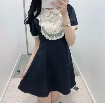 evelyn 블랙 미니 원피스