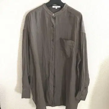 LIBECO 밴드 카라 빅 실루엣 셔츠