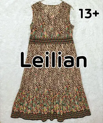 Leilian 13+ 슬리브리스 롱 원피스 여름 얇은 소재 비침 올 패턴