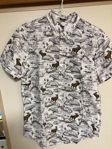 Abercrombie & Fitch 반팔 셔츠 L 동물 패턴