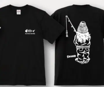 SHANK 티셔츠 블랙 XL 사이즈