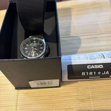 CASIO 5161 블랙 다이얼 스테인리스 밴딩