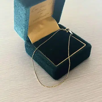 [ Samantha Tiara ] K10YG 컷 볼 체인 팔찌