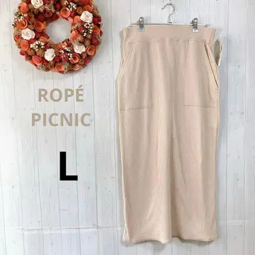 미사용 새상품 ROPE PICNIC 베이지 타이트 스커트 L 택 포함