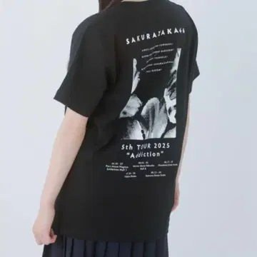 사쿠라자카46_5thTOUR 티셔츠 [블랙/S]