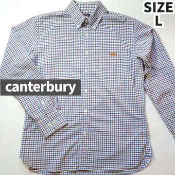 canterbury 체크 무늬 긴팔 셔츠 L 사이즈
