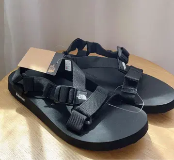 택 포함 미사용 새상품 The North Face 블랙 스포츠 샌들