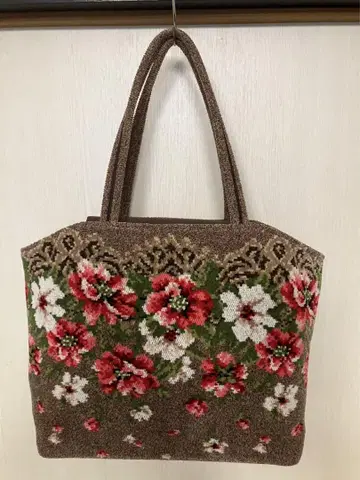 FEILER 꽃무늬 토트백 브라운