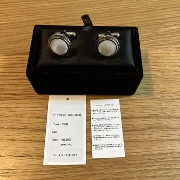 트리트 드레싱 커프스 단추 화이트