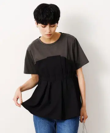 오파크 도트 클립 뷔스티에 도킹 티셔츠