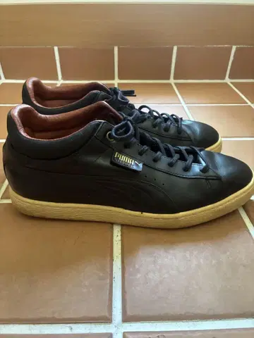 푸마 PUMA 스니커즈 STEPPER CLASSIC 블랙 가죽