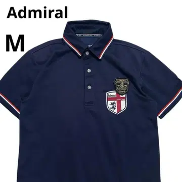 어드미럴 Admiral 네이비 M 피케 셔츠 엠블럼 G116