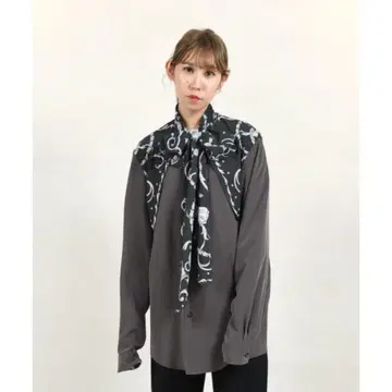 MILKBOY OASIS SCARFED 셔츠 그레이
