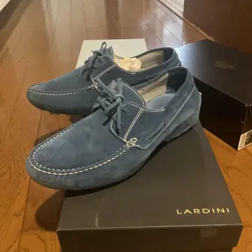 LARDINI 파랑 스웨이드 모카신