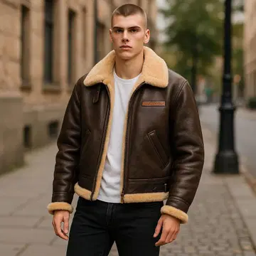 AVIREX TYPE B-3 리얼 무스탕 자켓 천연 가죽 USA제