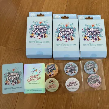 디즈니 썸머 쿨오프 캔뱃지 스티커