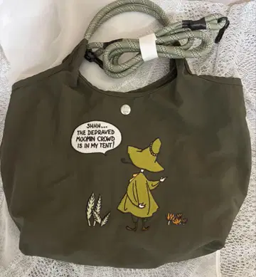 MOOMIN 에코백 올리브 그린 S 사이즈