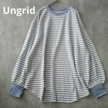 새상품 Ungrid WEB 한정 슬리브 볼륨 와플 롱 슬리브 Tee