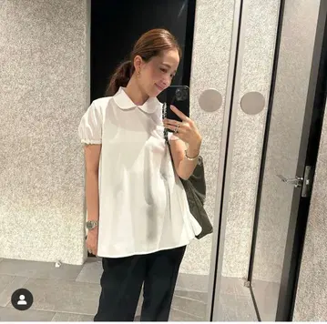 yori 요리 둥근 카라 블라우스 machatt gypsohila