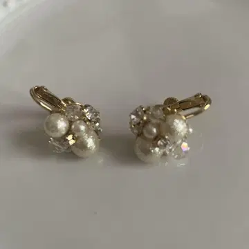 코튼 펄 비쥬 클립형 귀찌