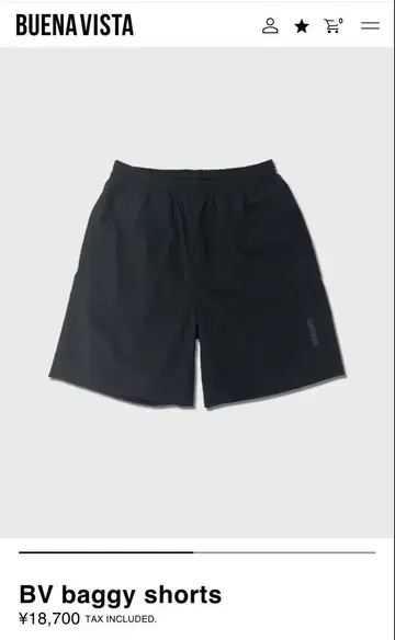 BUENA VISTA BV baggy shorts XL 블랙