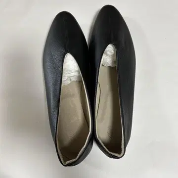 펌프스 천연 가죽 로우 힐 에마 일본제 24.5cm 블랙