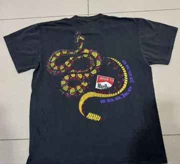 XL TULTEX 말보로 스네이크 패스 셔츠 블랙