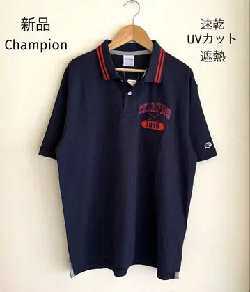 새상품 Champion 챔피온 골프웨어 피케 셔츠 네이비 M