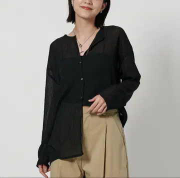 유나이티드 애로우즈 크레이프 크루넥 가디건