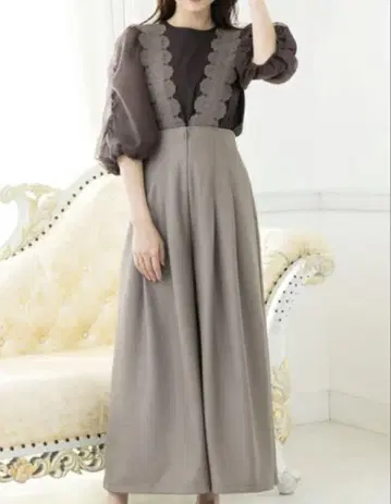 로즈 티아라 서스펜더 팬츠 42 XL