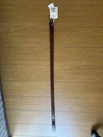 PAPAS 브라운 가죽 벨트 90cm 일본제 소가죽