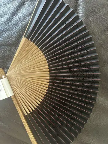 보센도 검은 용 무늬 부채