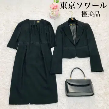 컨디션 최상 도쿄 소와르 셋업 상복 블랙 7호 원피스 자켓
