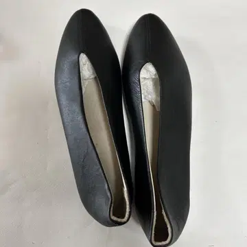 펌프스 천연 가죽 로우 힐 에마 일본제 26cm 블랙