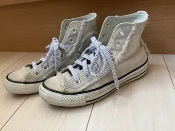 컨버스 하이컷 스니커즈 화이트 데님