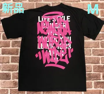 LIBERTYWALK 상의 반팔 티셔츠 블랙 프린트 로고 NEWERA