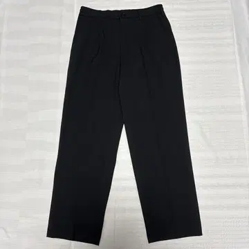 유니클로 UNIQLO 턱 와이드 팬츠 블랙 S