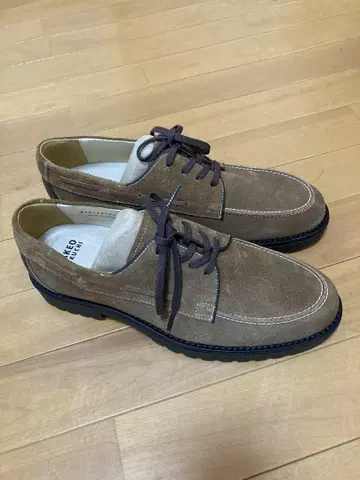 브라운 스웨이드 레이스업 슈즈 미사용 새상품 26cm 박스 포함