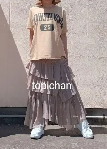 SNIDEL 스나이델 시어 티어드 스커트