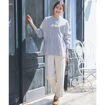 로페피크닉 개더 셔츠 블라우스